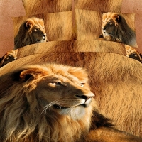 Постельное белье со львом "Lione" сатин 3D