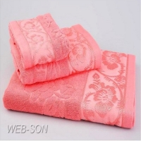 Розовые полотенца "Allegro" махра Arya
