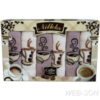 Полотенца с вышивкой "Coffe House" Nilteks Турция