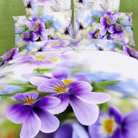 Постельное белье хорошего качества "Viola" сатин 3D